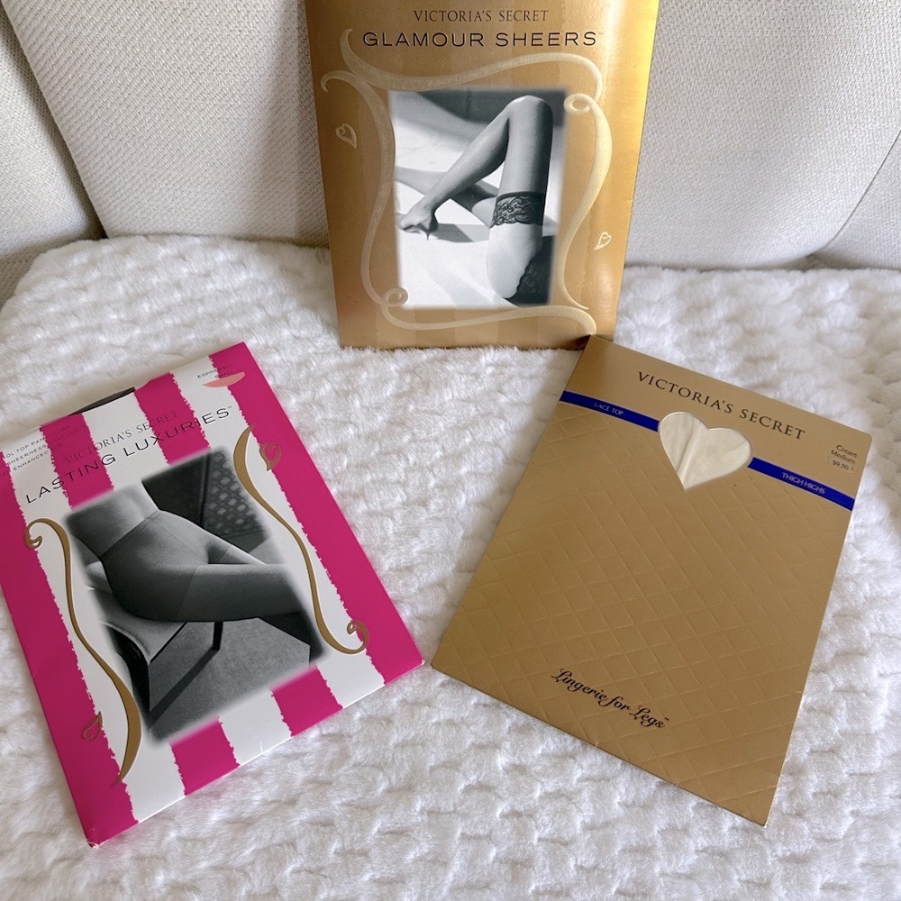 Victoria's Secret Bundle of 3 Hosiery Luxuries Stockings Set, NWT